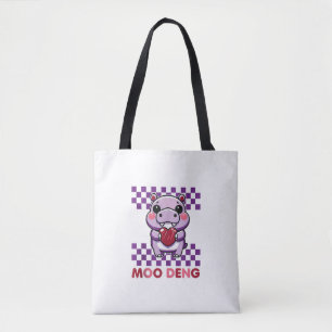Tote Bag Cute Moo Deng Hippo _ Baby Hippo Débardeur_1