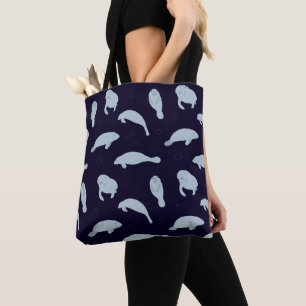 Tote Bag Cute Motif Manatee
