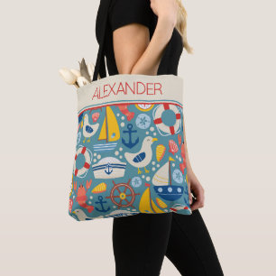 Tote Bag Cute Nautical Sea Life Personnalisé