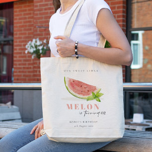 Tote Bag Cute Notre Baby shower d'aquarelle rouge petit mel