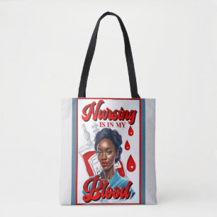 Tote Bag Cute Nurse Pinup_ C'est dans mon sang