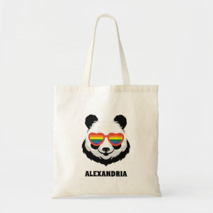 Tote Bag Cute Ours Panda Arc en ciel LGBTQ