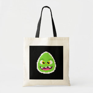 Tote Bag Cute pixellisé oeuf monster tasse de café