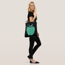 Cute Polka Dot Apple Enseignants Noirs