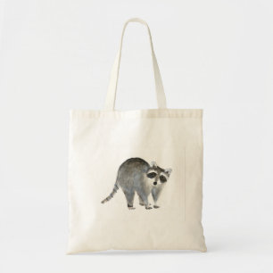 Tote Bag Cute raccoon bois pépinière animal aquarelle