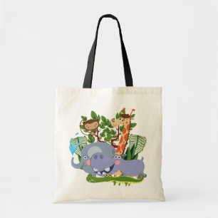 Tote Bag Cute Safari Animals