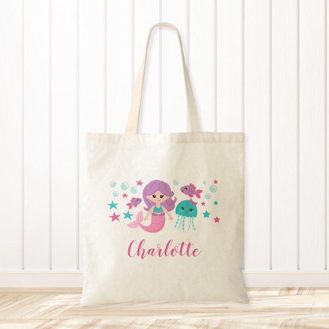 Tote Bag Cute Sirène personnalisée (Créateur téléchargé)