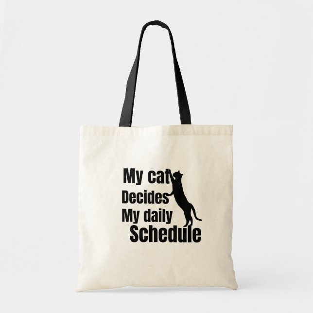 Tote Bag Cute Standing cat design (Devant)
