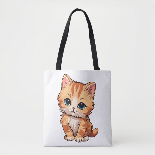 Tote Bag Cute tabby Chat (Devant)