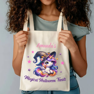 Tote Bag Cute Unicorn Halloween Fourre-tout pour enfants