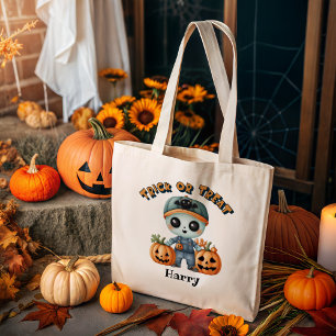 Tote Bag Cute Zombie Trick ou Treat Halloween personnalisé