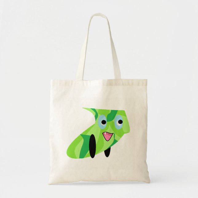 Tote Bag Cutit Kids Art Design Mignonne Chiot Vert (Devant)