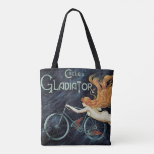 Tote Bag Cycles de gladiateurs, Art Nouveau Victorien Vinta