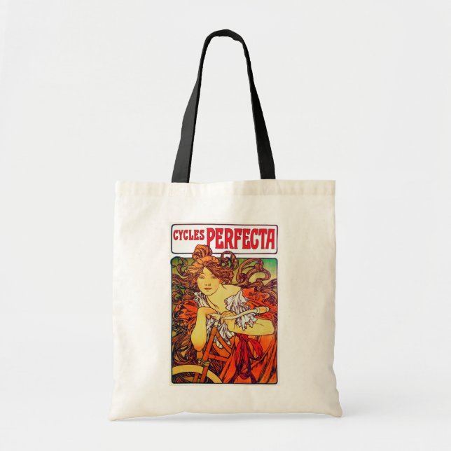 Tote Bag Cycles Perfecta, Mucha (Devant)
