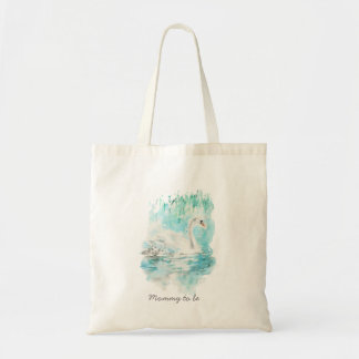 Tote Bag Cygne aquarelle Maman et Bébé Maman à être