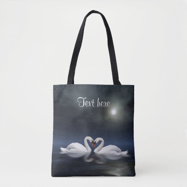 Tote Bag Cygnes affectueux (Devant)