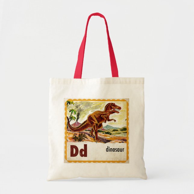 Tote Bag D est pour Dinosaur (Devant)
