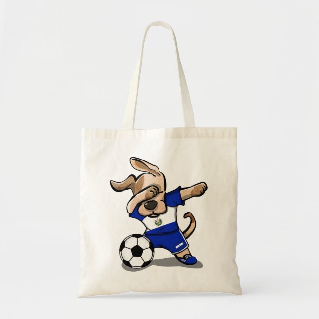 Tote Bag Dabbing Chien El Salvador Fans de football Jersey  (Devant)