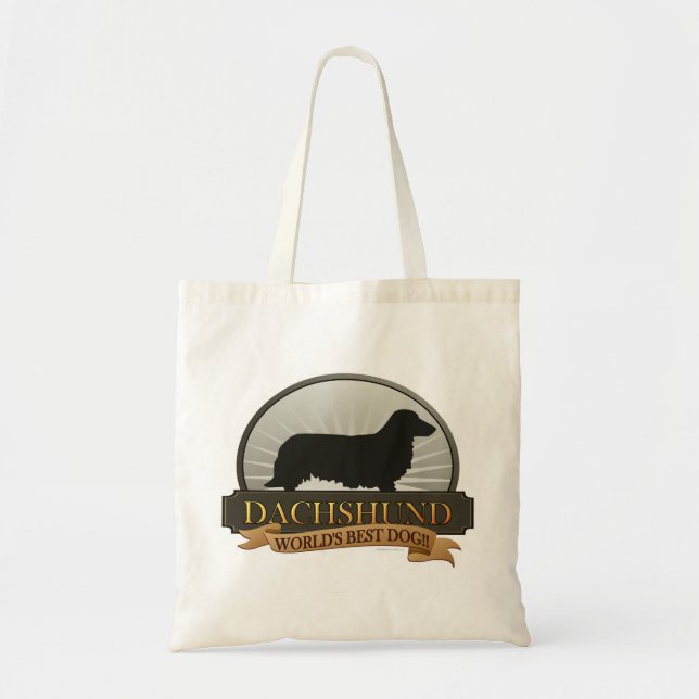 Tote Bag Dachshund [Cheveux longs] (Devant)