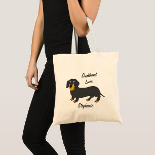 Tote Bag Dachshund Design personnalisé