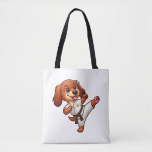 Tote Bag Dachshund karaté arts martiaux