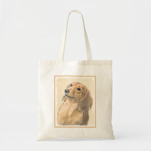 Tote Bag Dachshund (Longhaerien) Peinture - Art Chien origi