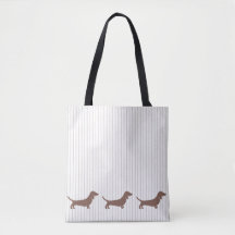 Dachshunts Brown sur bandes beiges