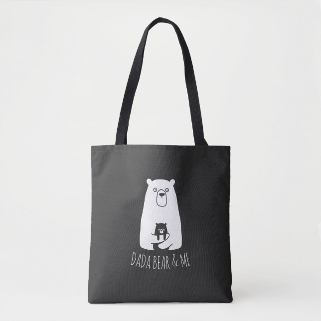 Tote Bag DADA BEAR & ME | Papa Enfants Fils Fils Dada Ours  (Devant)