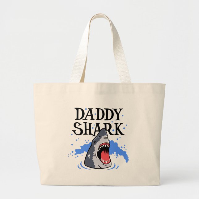 Tote Bag Daddy Shark - Grand Blanc (Devant)
