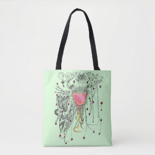 Tote Bag Daf Yomi hébreu anglais araméen sur Mint Green