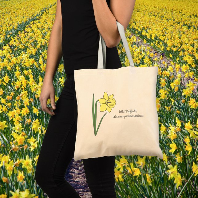 Tote Bag Daffodile botanique Pastel Flower (Daffodil Flower Tote Bag)