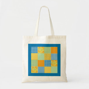 Tote Bag Daffodiles Faux-Patchwork de style campagnard