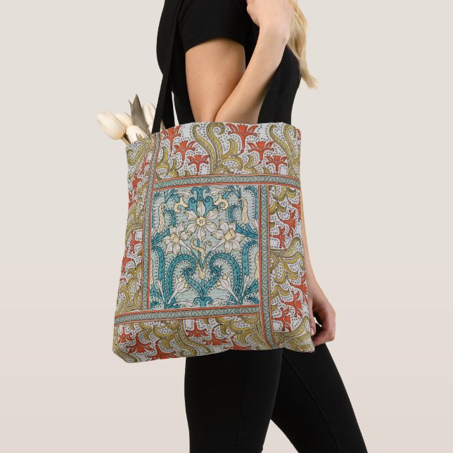 Tote Bag Daffodique chintz papier peint à fleurs Art nouvea (De près)