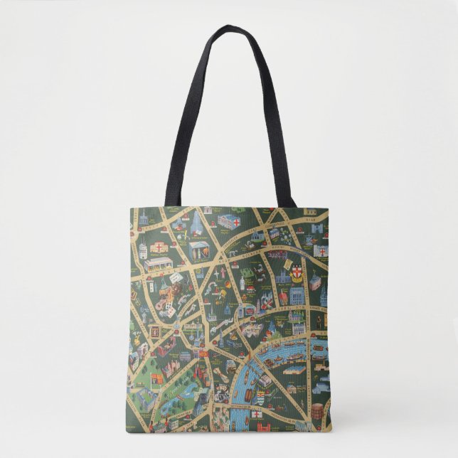 Tote Bag Daily Telegraph décrivent la carte de Londres (Devant)