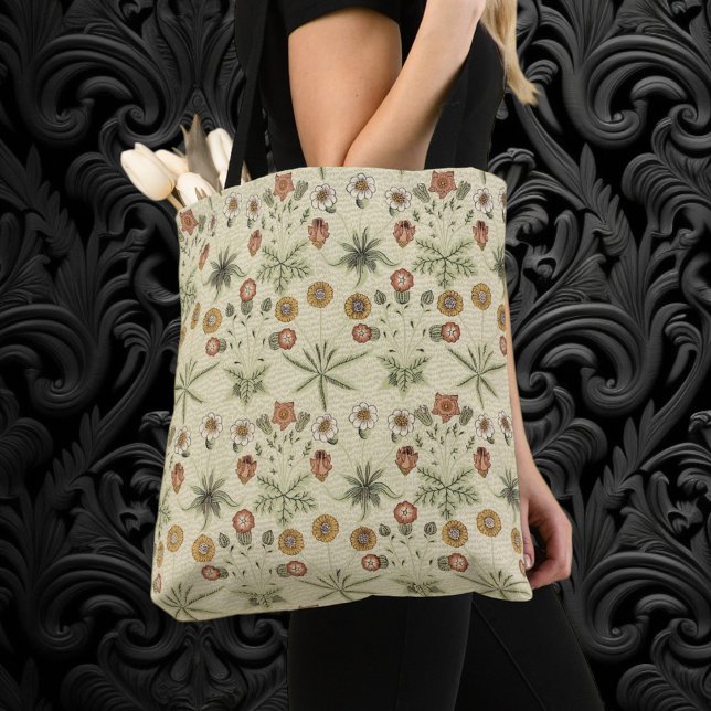 Tote Bag Daisy de William Morris, Fleurs victoriennes Vinta (Daisy by William Morris, Vintage Victorian Flowers Tote Bag)