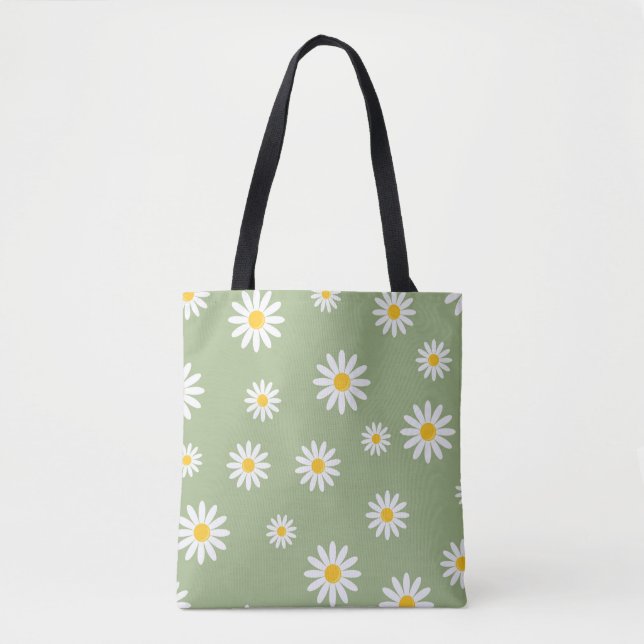 Tote Bag Daisy Meadows Sage Green (Devant)