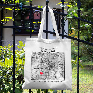 Tote Bag Dallas Love Locator Accueil du Mariage de carte