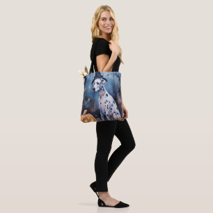 Tote Bag Dalmation d'Halloween avec effroi Citrouille
