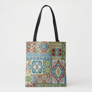 Tote Bag Damas sans couture avec patchwork coloré. m vintag