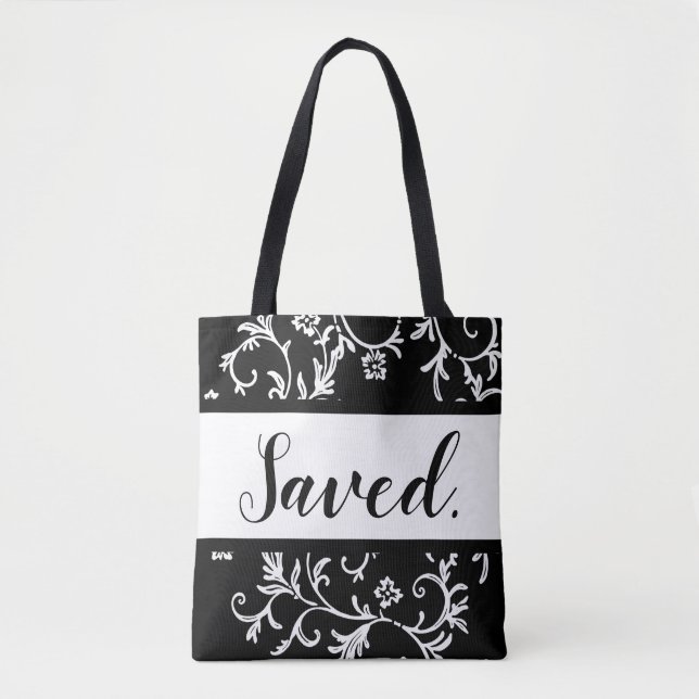 Tote Bag Damask Saved Christian (Devant)