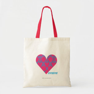 Tote Bag Damassé 4 Aqua-Magenta