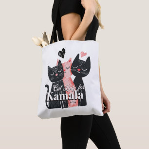 Tote Bag Dame de chat pour Kamala Harris 2024
