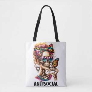 Tote Bag Dame de squelette antisociale