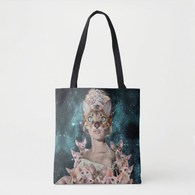 Tote Bag Dame du chat (Devant)