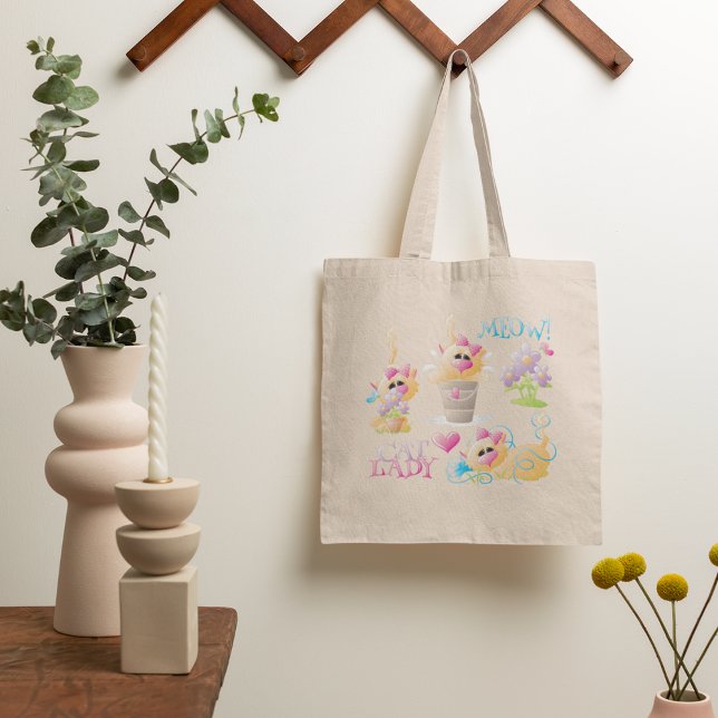 Tote Bag Dame du chat (Créateur téléchargé)