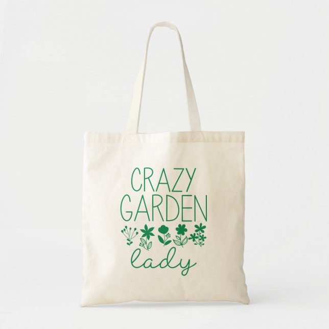 Tote Bag Dame folle du jardin (Devant)