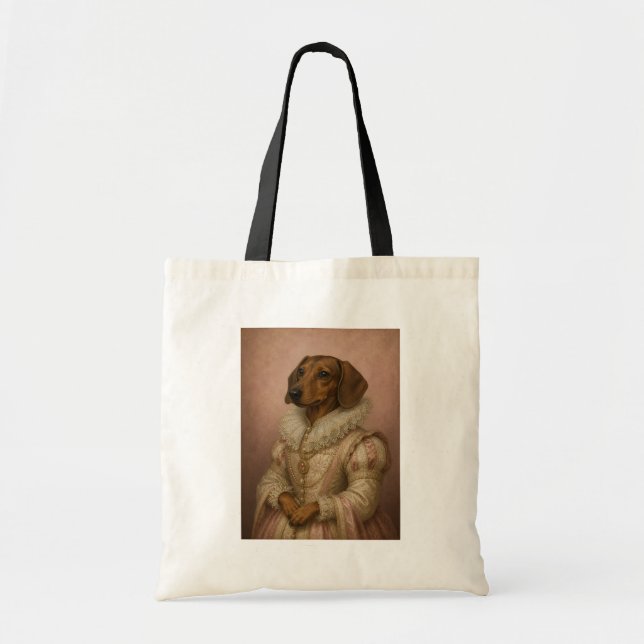 Tote Bag Dame teckel (Devant)