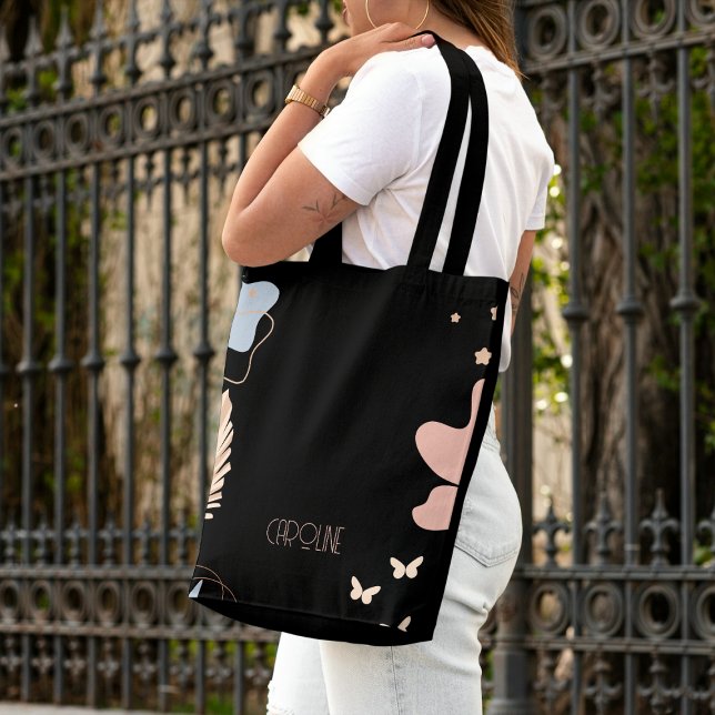 Tote Bag Dames Élégant Noir Bohème Mignon  (Créateur téléchargé)