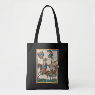 Tote Bag Damsel In Distress, Art Médiéval Du XIVe Siècle