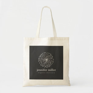 Tote Bag DANDELION STARBURST LOGO en WHITE Personnalisable